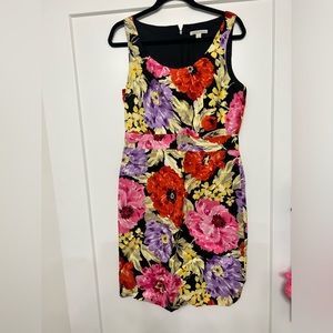 Strapless flowery dress